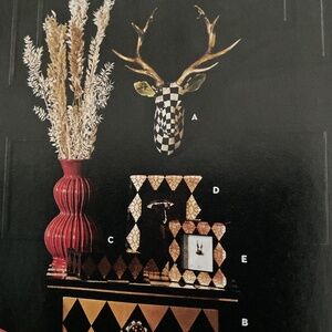 MACKENZIE-CHILDS SMALL DEER NIB COURTLY CHECK